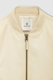 ANINE BING Cropped Leon Bomber - Butter Yellow - detail view