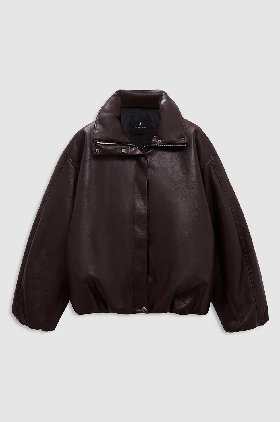 featured-img|ANINE BING Cyrus Jacket - Deep Brown - front view
