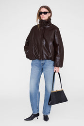 ANINE BING Cyrus Jacket - Deep Brown - on model second image