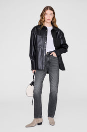 ANINE BING Dante Shirt - Black - on model front