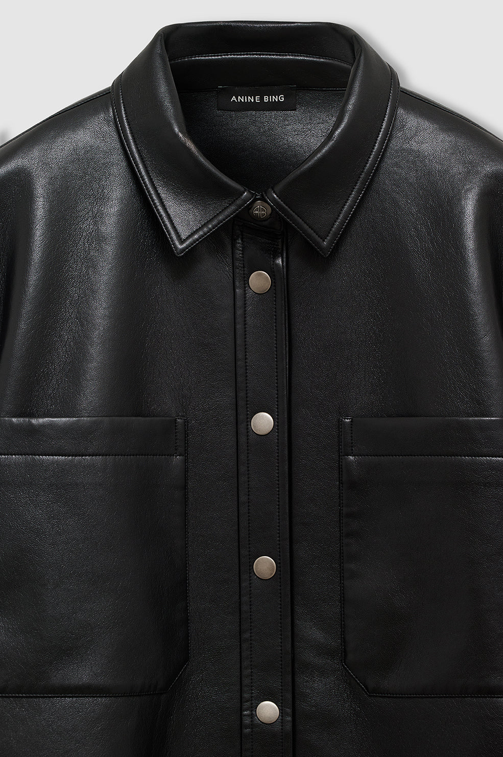 ANINE BING Dante Shirt - Black - detail view