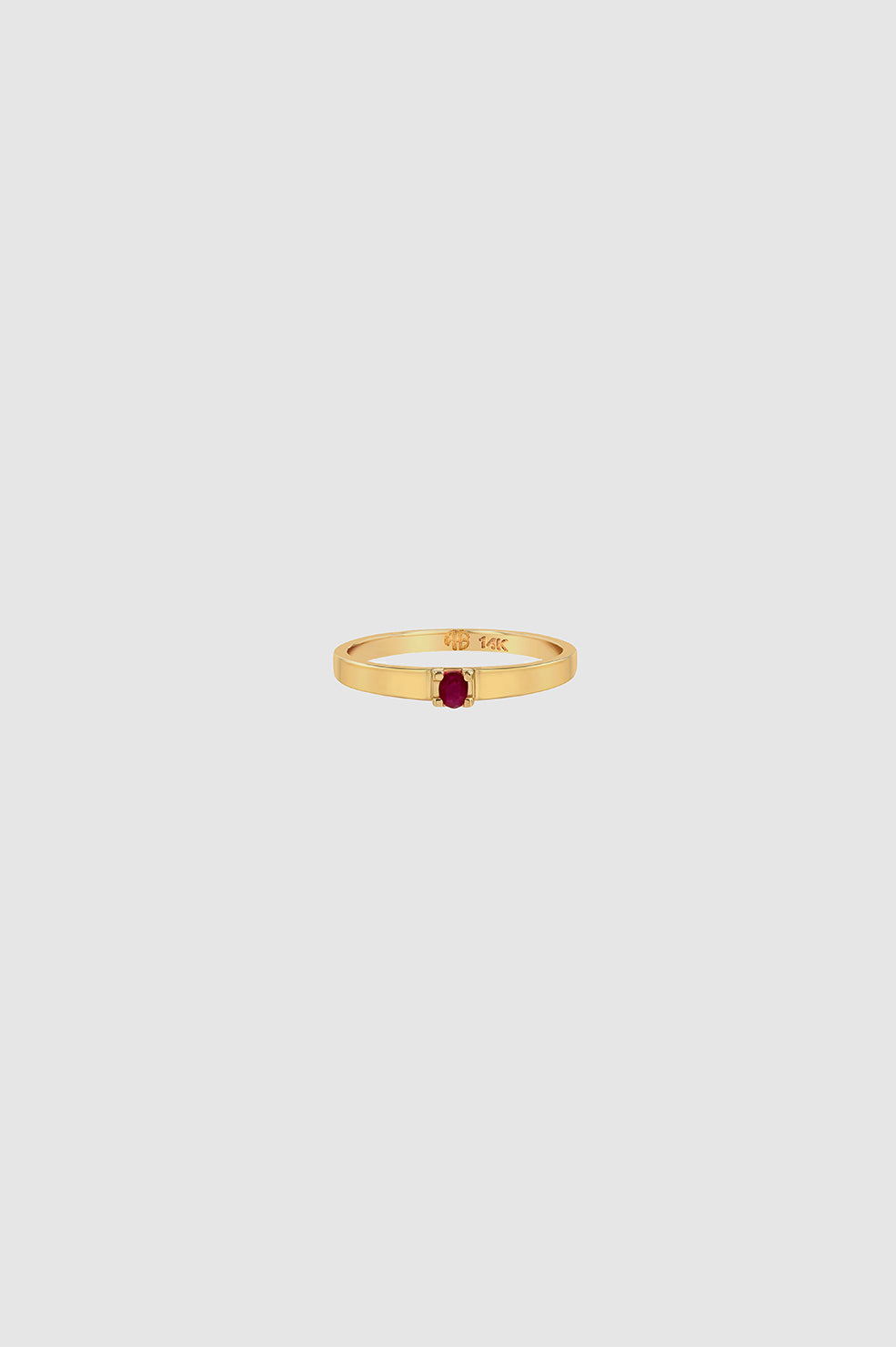ANINE BING Delicate Ruby Pinky Ring - 14k Gold
