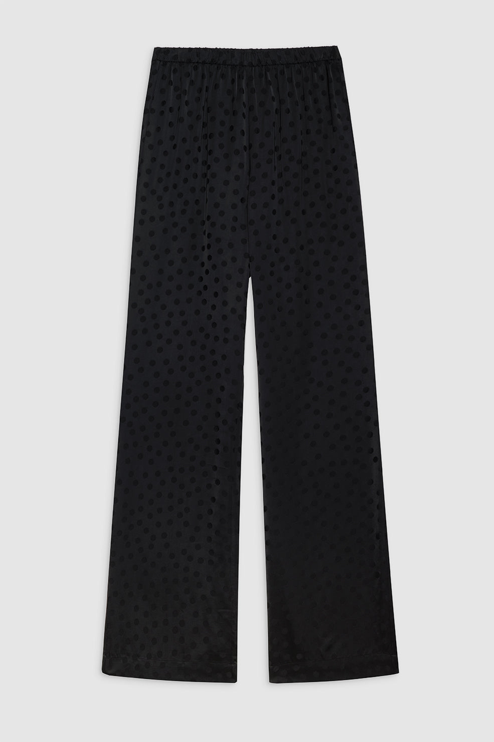 featured-img|ANINE BING Elain Pant - Black Dot Jacquard - Front View