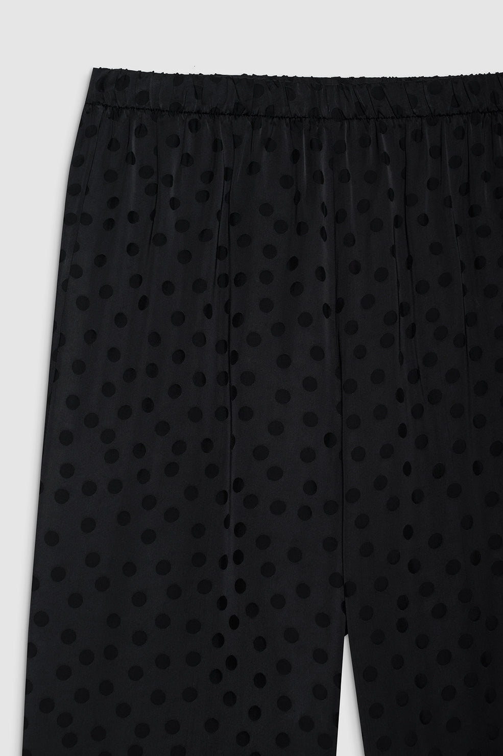 ANINE BING Elain Pant - Black Dot Jacquard - Detail View