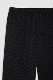 ANINE BING Elain Pant - Black Dot Jacquard - Detail View