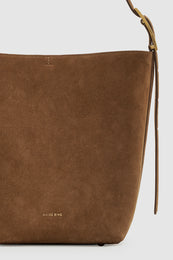 ANINE BING Elly Medium Bucket Bag Suede - Tobacco - detail view