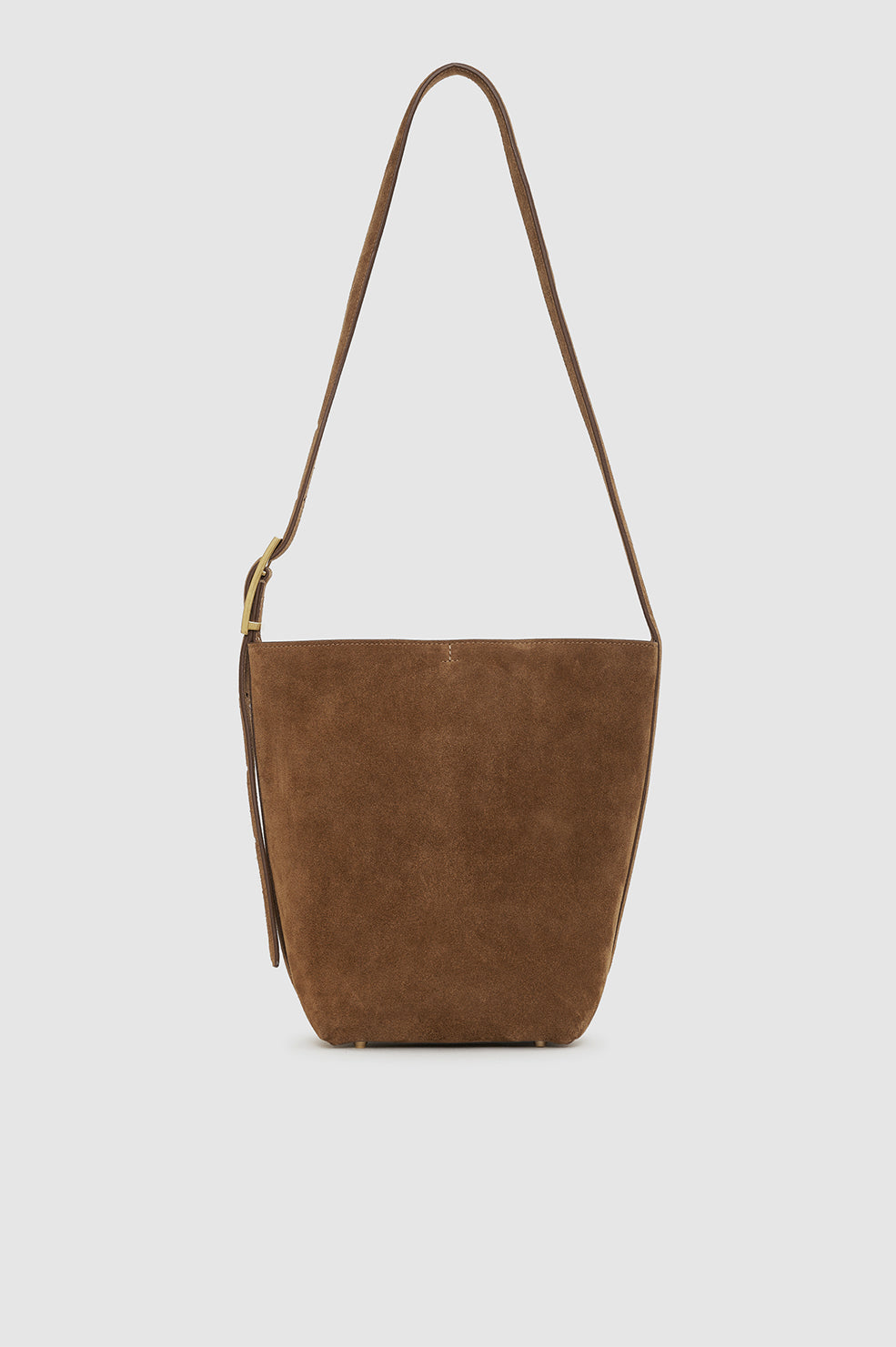 ANINE BING Elly Medium Bucket Bag Suede - Tobacco - back view