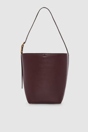ANINE BING Elly Bucket Bag Grained Leather - Fig - back view