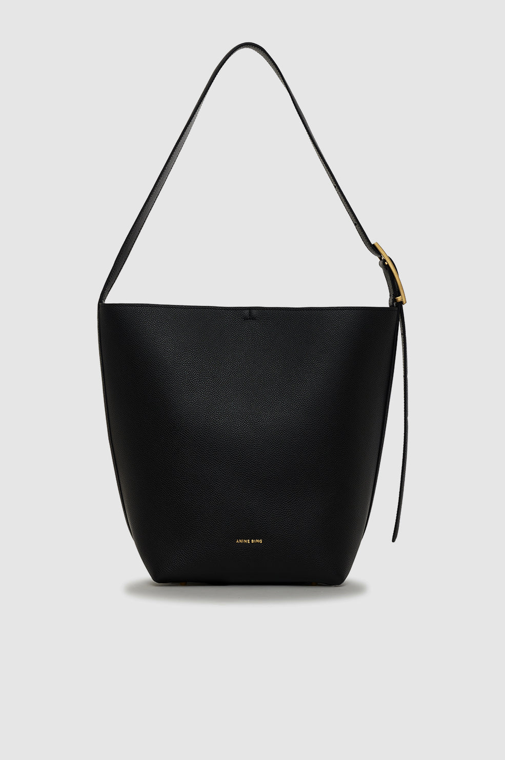 Elly Bucket Bag Grained Leather - Black