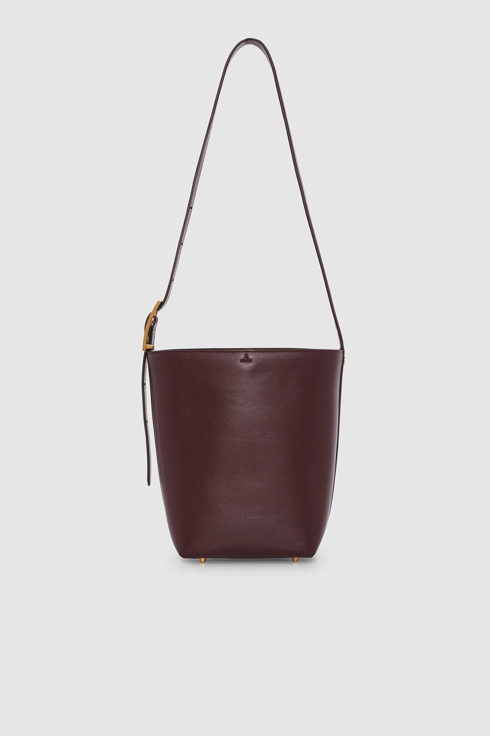 ANINE BING Elly Medium Bucket Bag Grained Leather - Fig - back view