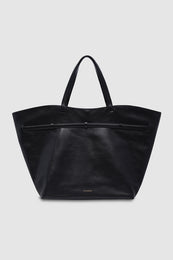 ANINE BING Elly Tote Small Grained Leather - Black - back view