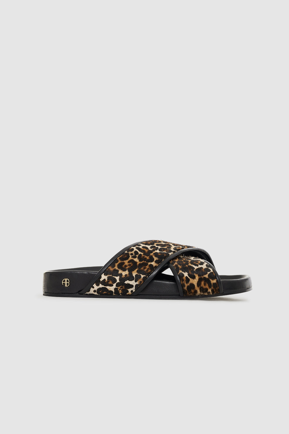 ANINE BING Emi Slides - Leopard - front view