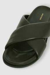 ANINE BING Emi Slides - Olive - detail view