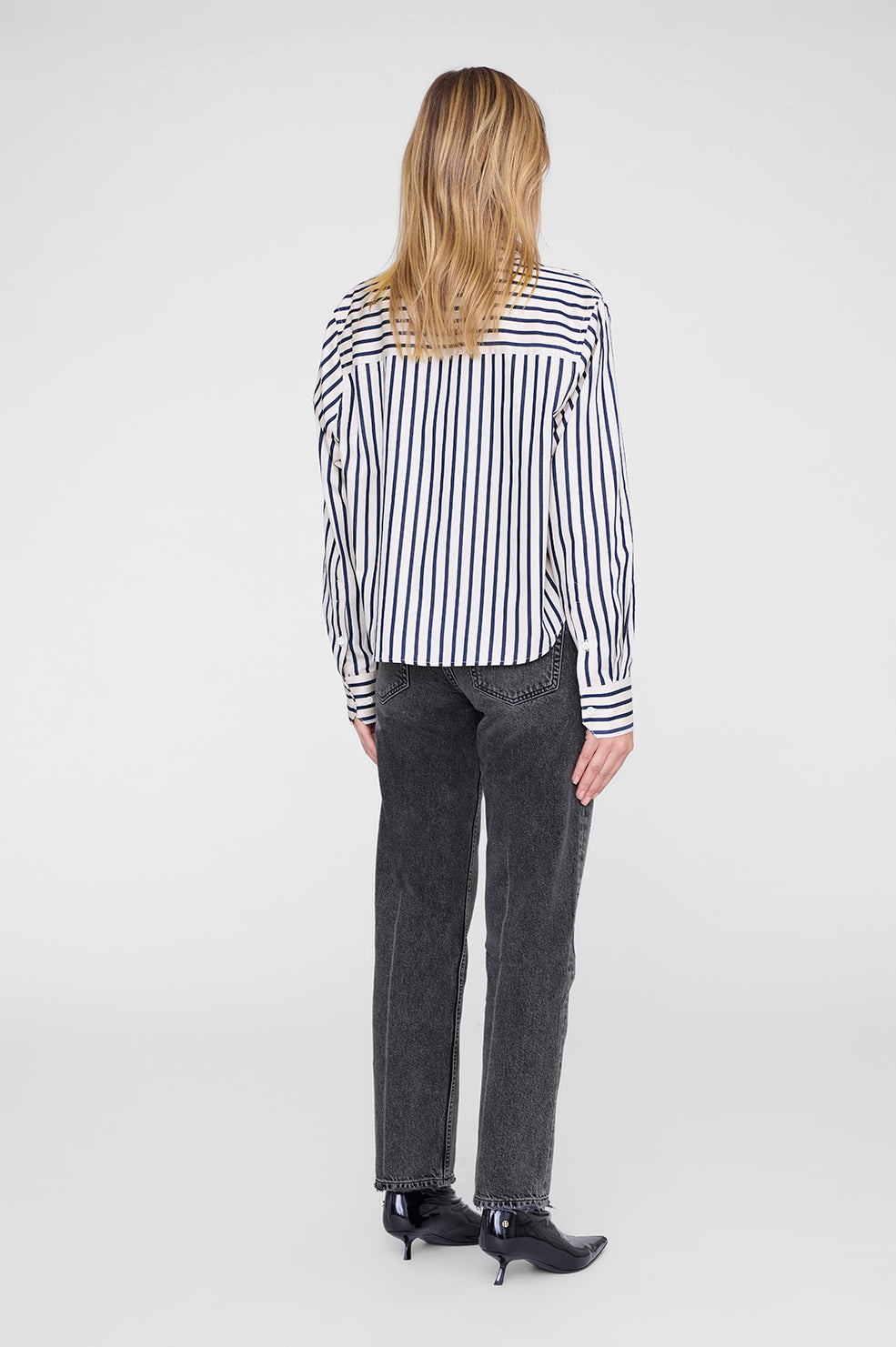 Essie Cropped Shirt - Maritime Stripe