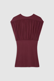 ANINE BING Fran Top - Burgundy - front view