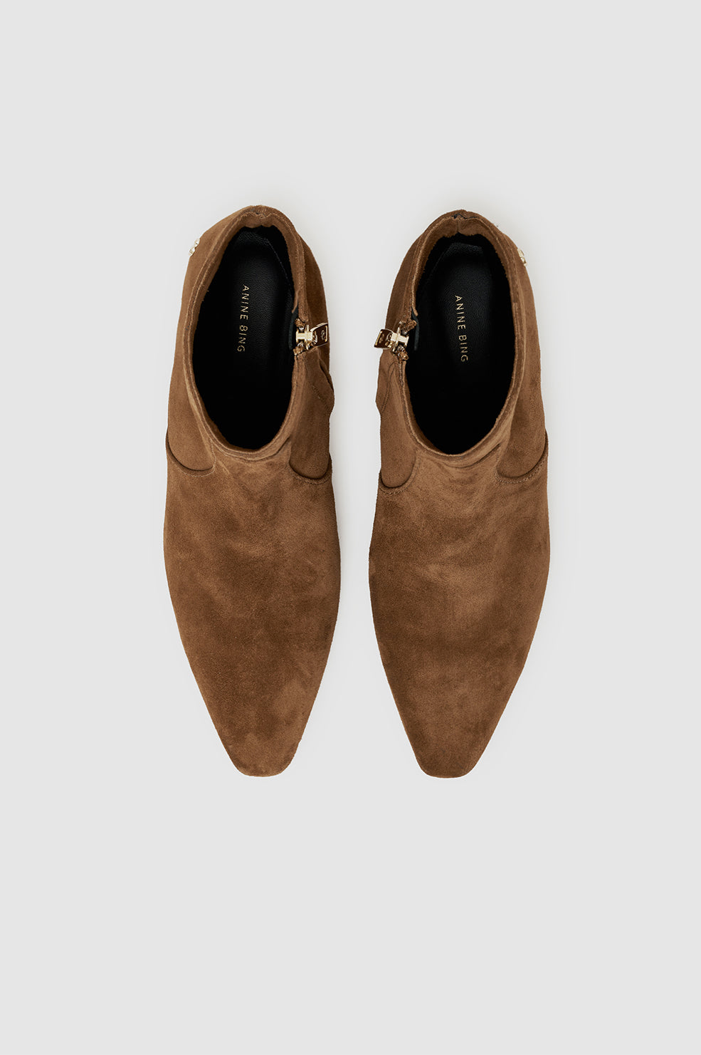 ANINE BING Freya Flat Boots - Tobacco - Top View