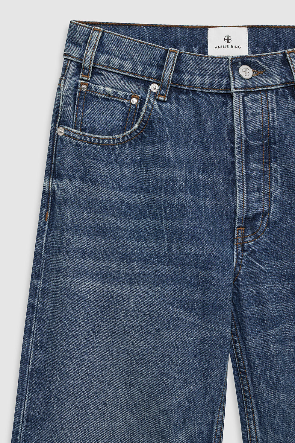 ANINE BING Gavin Jean - Ultramarine Indigo - Detail View 