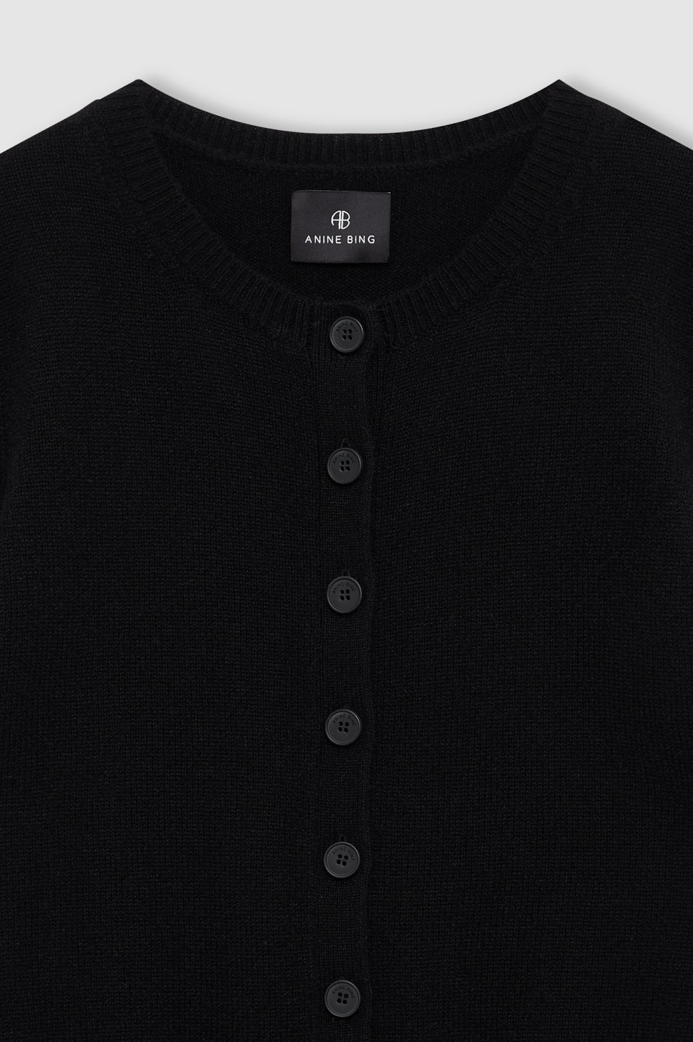 ANINE BING Gracie Cardigan - Black - detail view