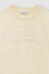 ANINE BING Harry Shrunken Sweatshirt - Butter Yellow - detail view