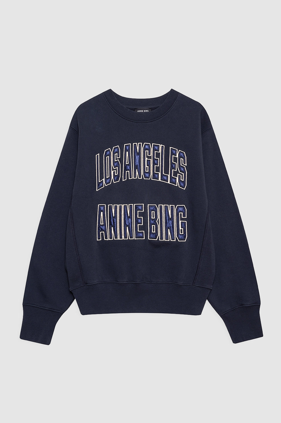 |ANINE BING Harry Shrunken Sweatshirt La - Vintage Black - front view