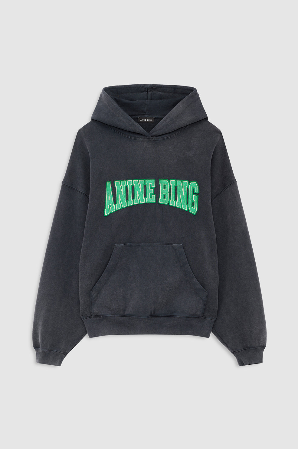 ANINE BING Harvey Sweatshirt - Washed Black - front view