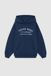 ANINE BING Harvey Sweatshirt Melrose Stencil - Navy - front view