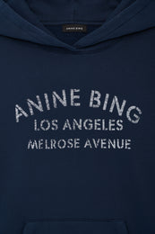 ANINE BING Harvey Sweatshirt Melrose Stencil - Navy - detail view