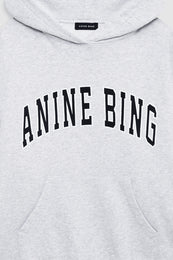 ANINE BING Harvey Sweatshirt New Classic - Medium Heather Grey - detail view