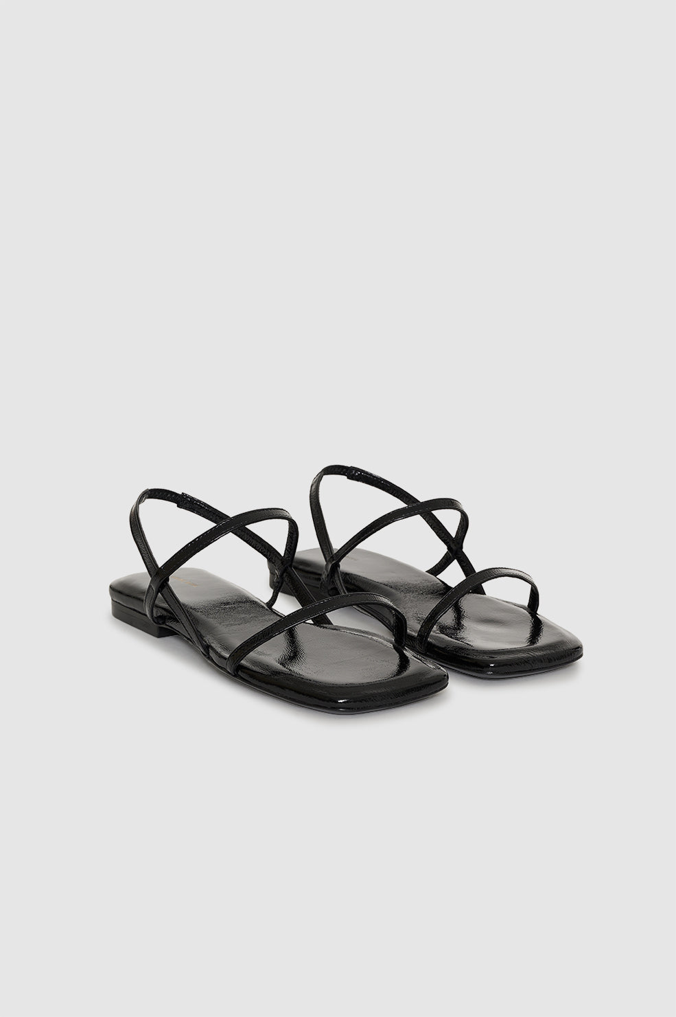 ANINE BING Hilda Flat Sandals - Black thumbnail