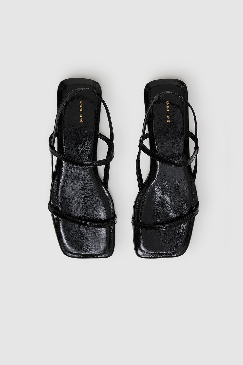 ANINE BING Hilda Flat Sandals - Black thumbnail