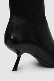 ANINE BING Hilda High Heel Boots - Black - Detail View
