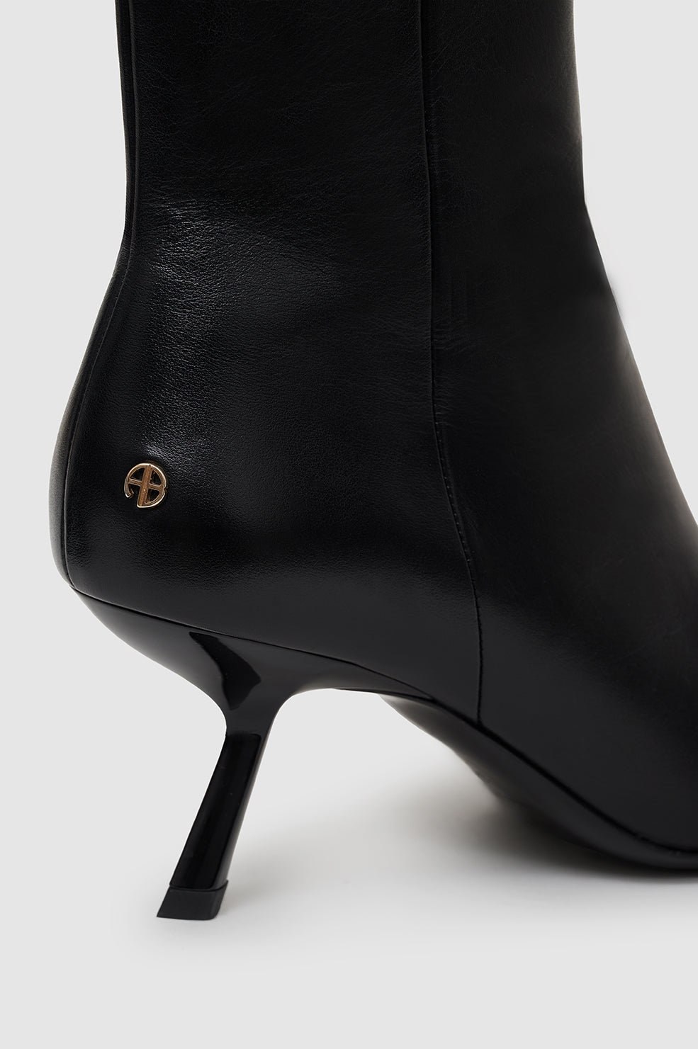 ANINE BING Hilda High Heel Boots - Black - Detail View