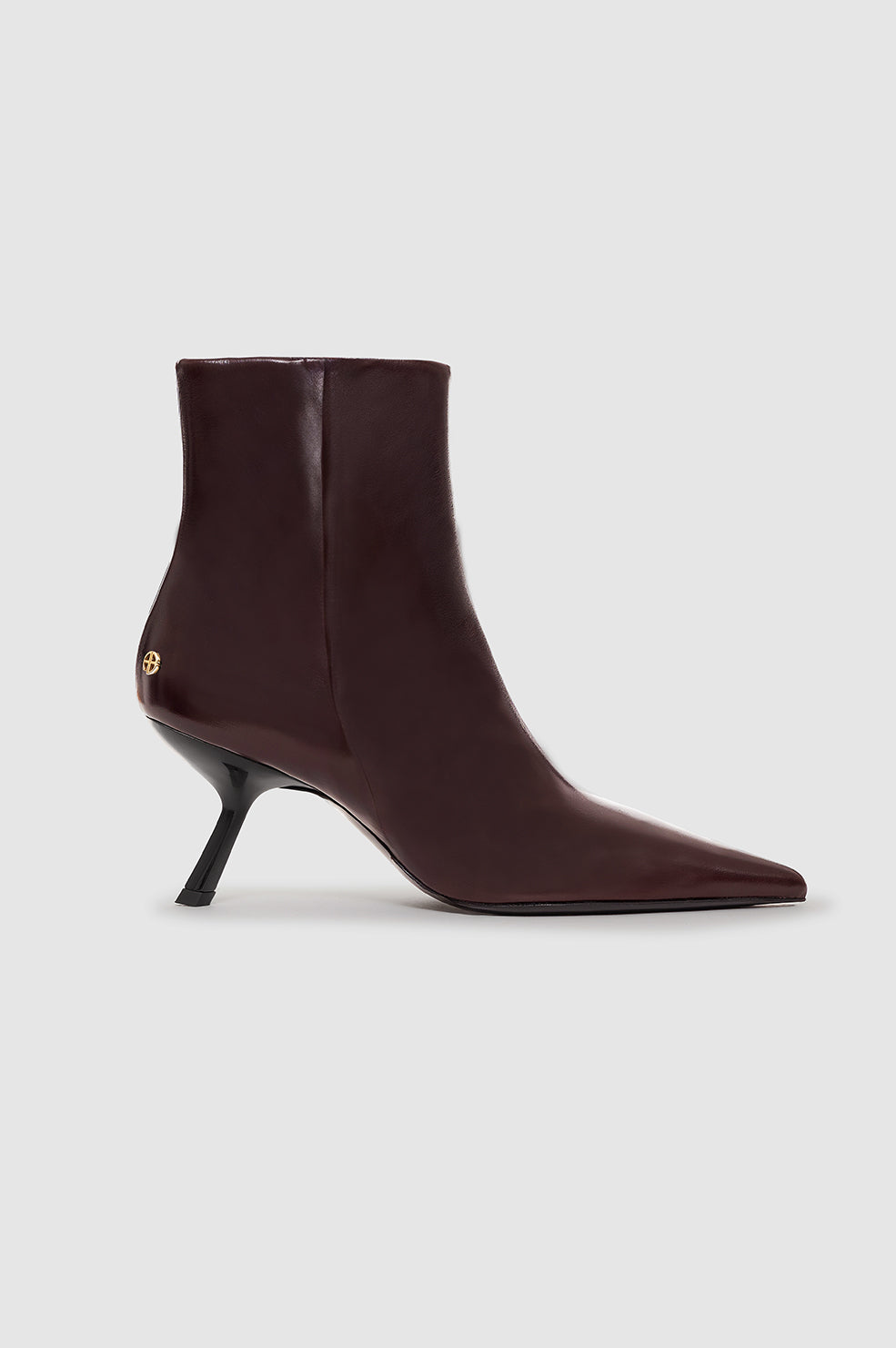 ANINE BING Hilda High Heel Boots - Bordeaux - Side View
