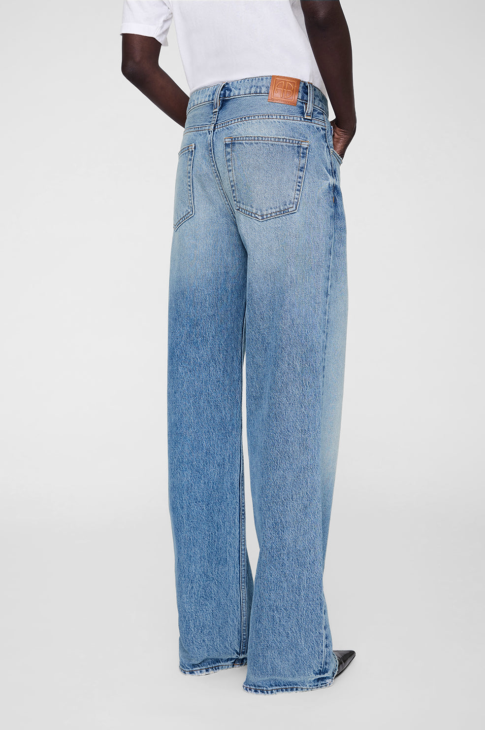 ANINE BING Hugh Jean - Baltic Blue - on model back 