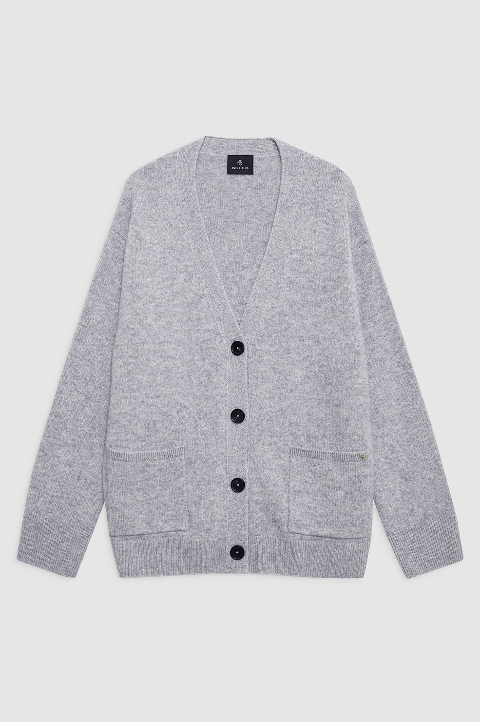 ANINE BING Jackson Cardigan - Medium Heather Grey thumbnail