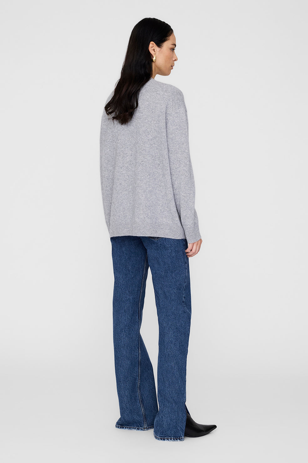 ANINE BING Jackson Cardigan - Medium Heather Grey