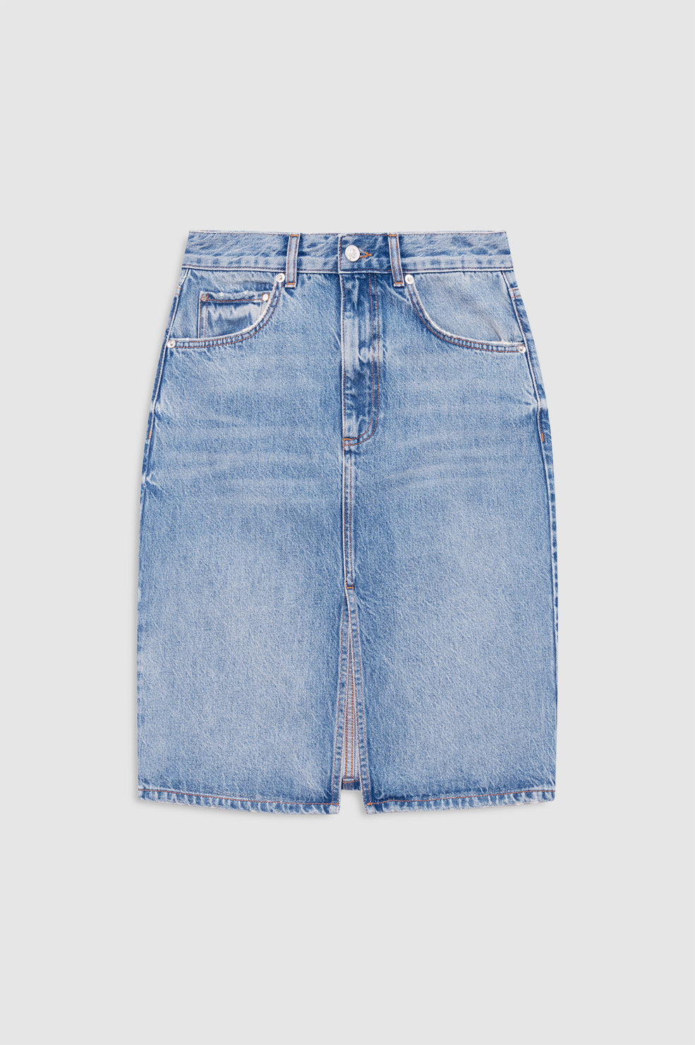 featured-img|ANINE BING Jamey Skirt - Arbor Blue - front view