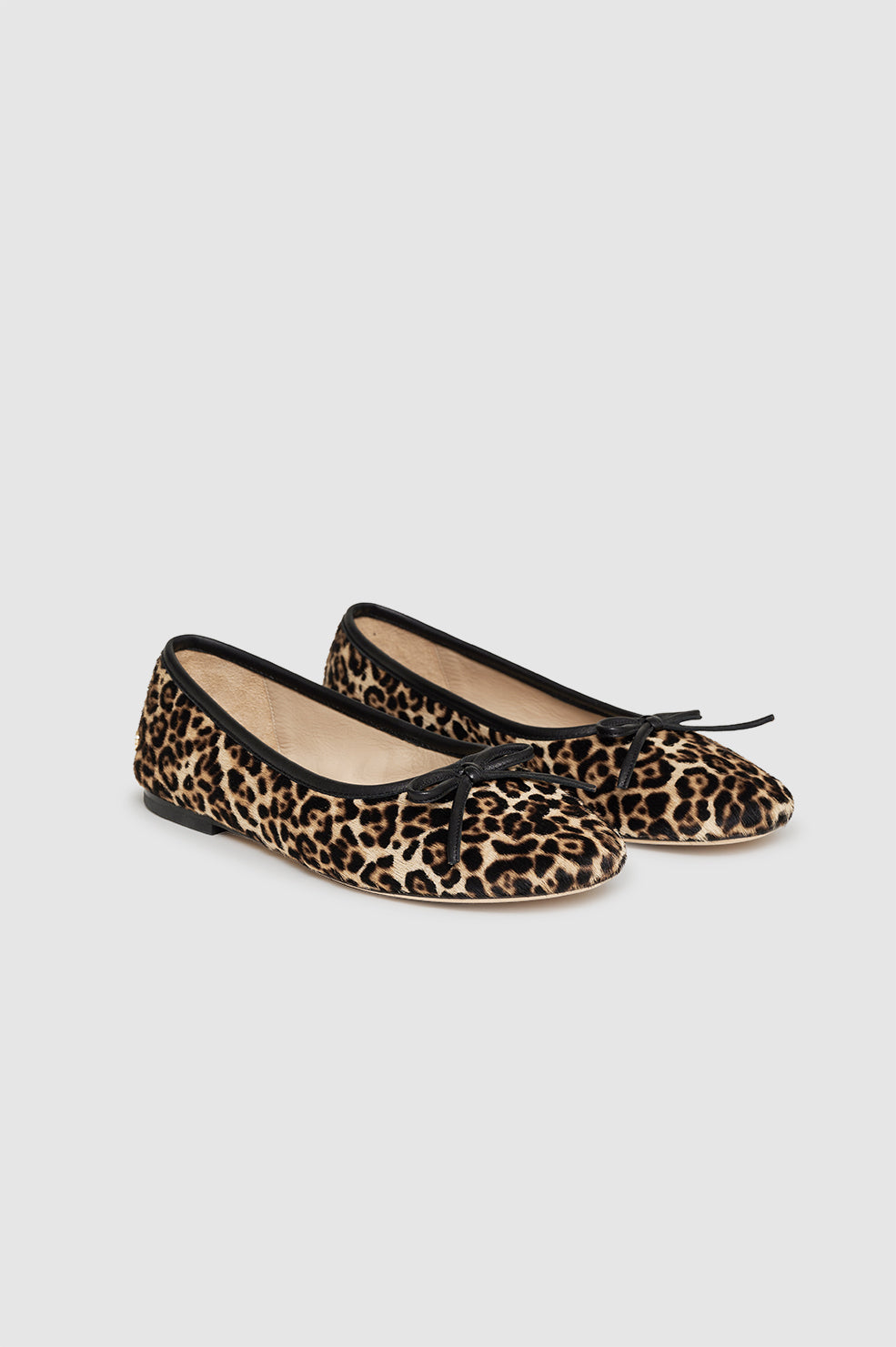 ANINE BING Jamie Flats - Leopard Calf Hair - Side Pair View