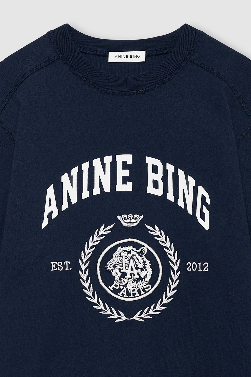 ANINE BING Jaylin Tee Collegiate - Navy - detail view