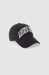 ANINE BING Jeremy Baseball Cap - Washed Black - detail vew