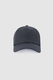 ANINE BING Jeremy Baseball Cap Wool - Grey Wool - front view