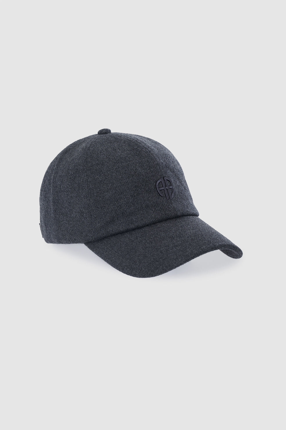 ANINE BING Jeremy Baseball Cap Wool - Grey Wool - side view