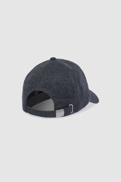 ANINE BING Jeremy Baseball Cap Wool - Grey Wool - back view
