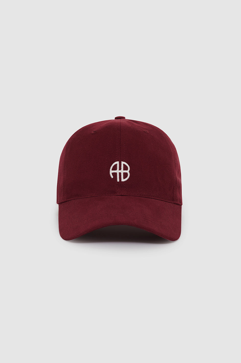 ANINE BING Jeremy Baseball Cap Ab - Cabernet - Front View