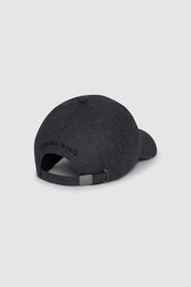 ANINE BING Jeremy Baseball Cap Ab - Dark Heather Grey Wool - Back View