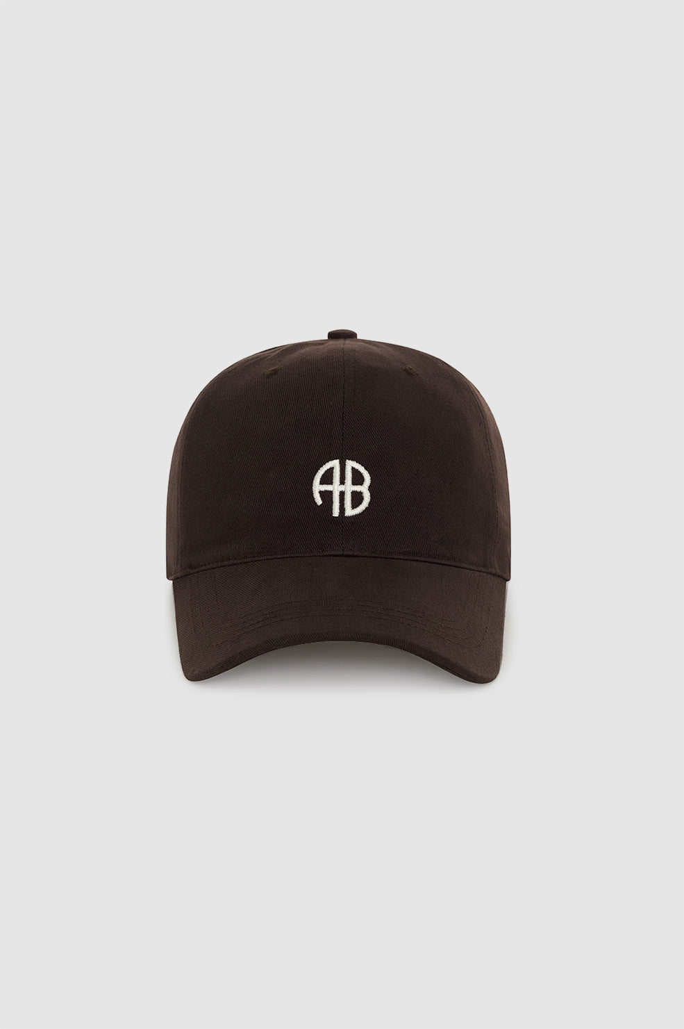 ANINE BING Jeremy Baseball Cap Ab - Deep Brown - Front View