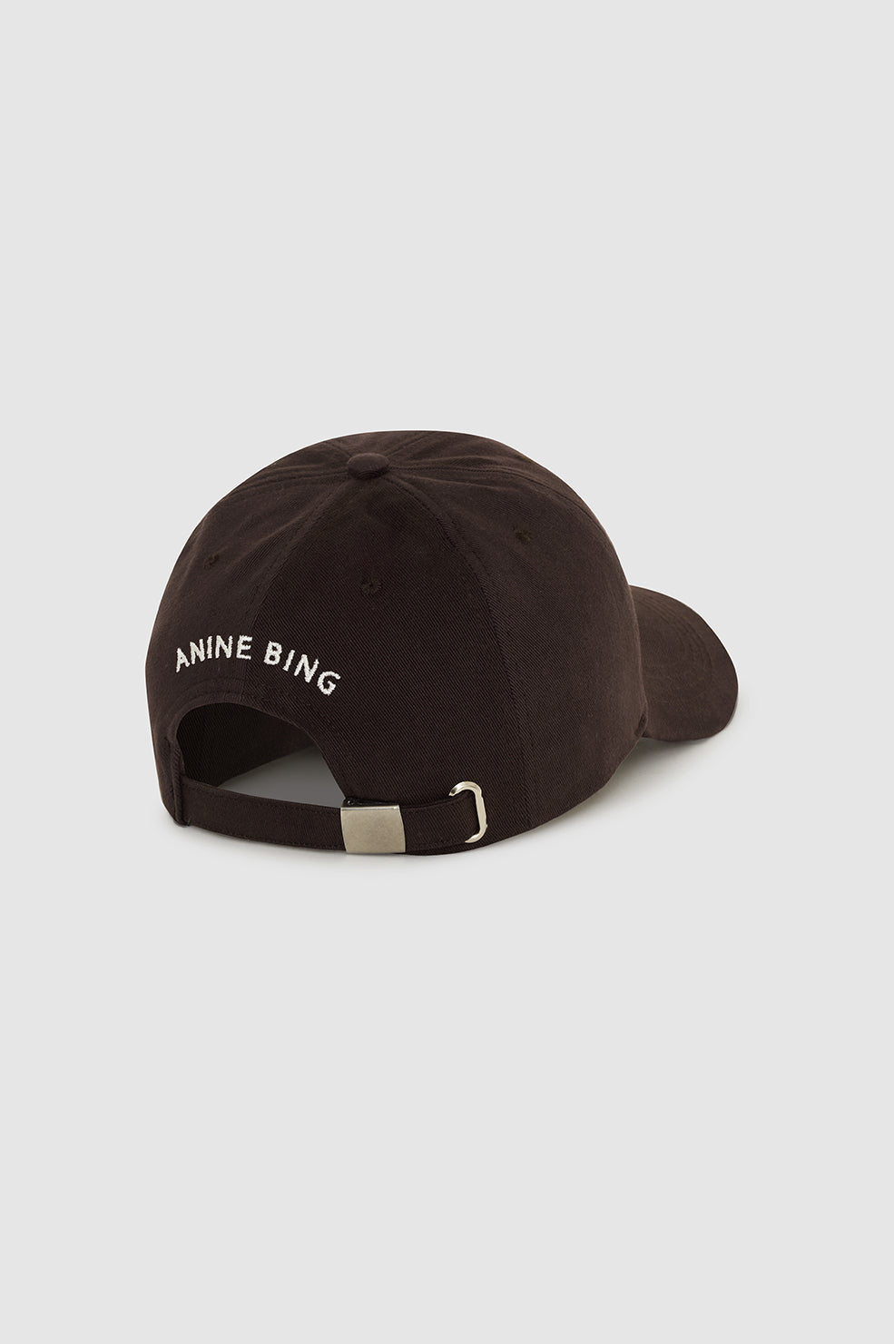 ANINE BING Jeremy Baseball Cap Ab - Deep Brown - back view