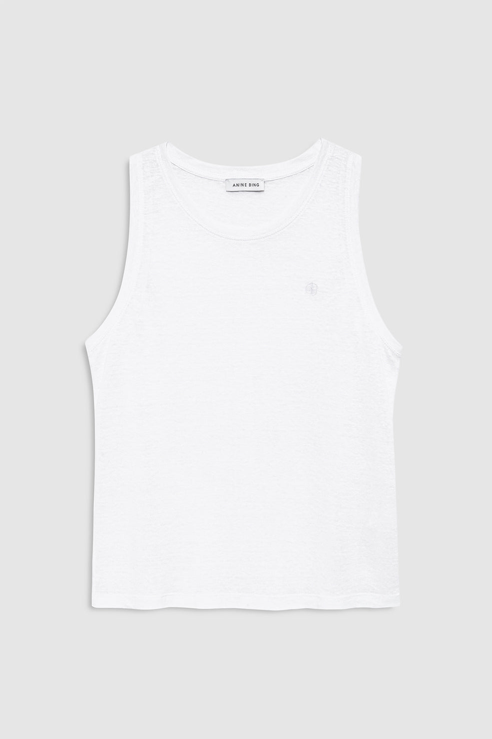 ANINE BING Juliann Tank - White - front view