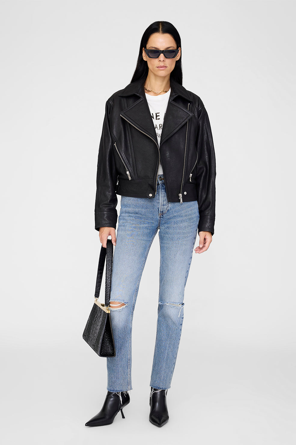 ANINE BING Julie Jacket - Black Leather