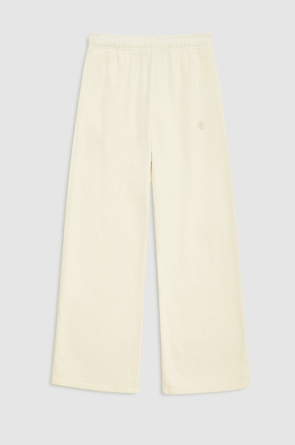 ANINE BING Kacey Sweatpant Monogram - Cream - front view